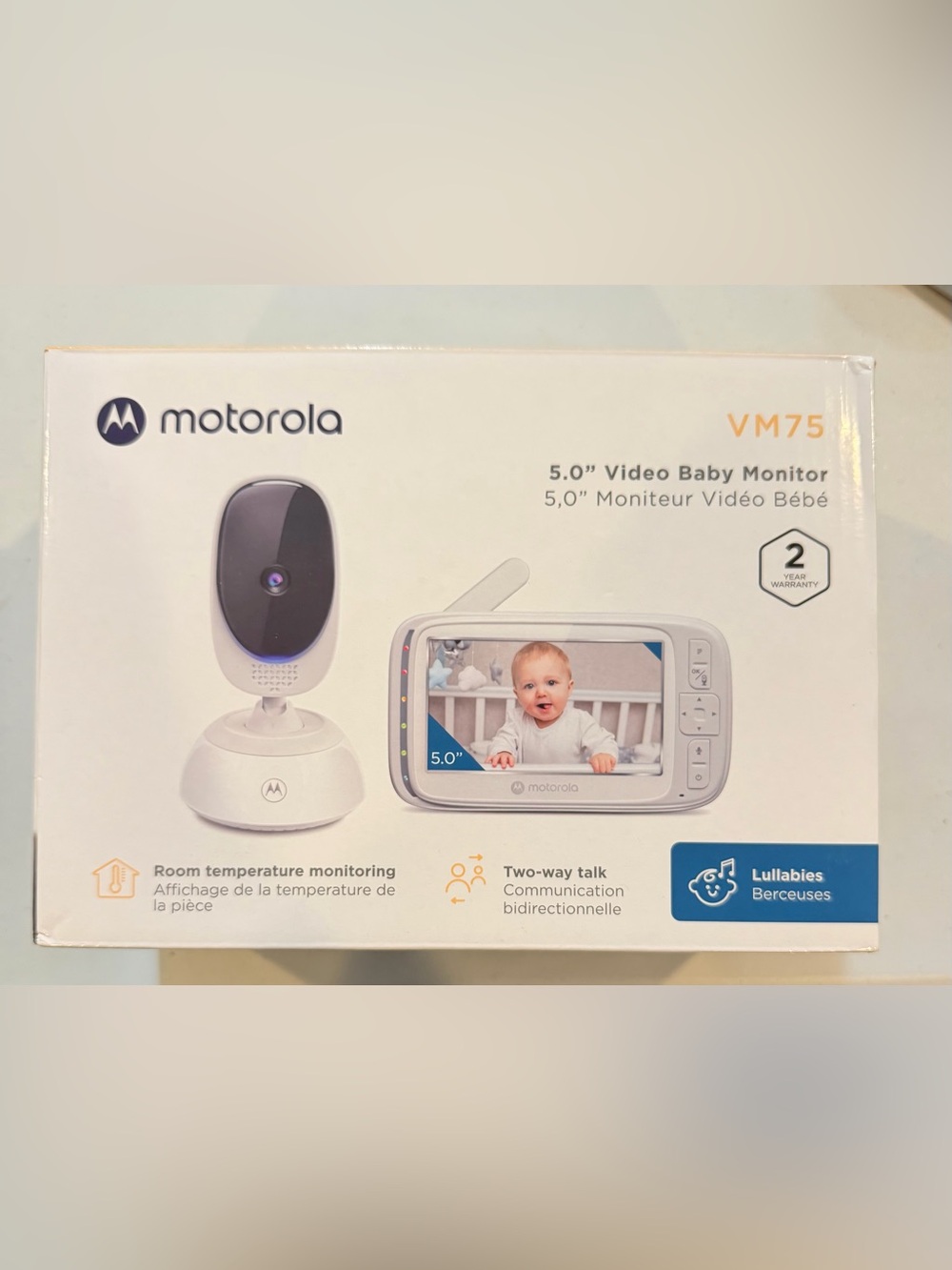 Motorola VM75 5” Video Baby Monitor with Camera & Parent Unit